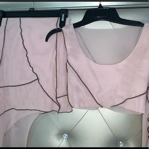 Custom made two piece skirt set